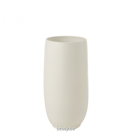 J Line Grands vases Grand vase Vases hauts Vase haut. Jolipa Vase Ying Ceramique Blanc Small.