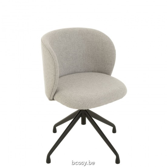 J Line Stoel Turn Up Down Linnen Grijs draaistoelen JO35004.