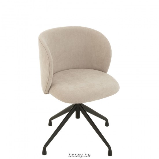 J Line Stoel Turn Up Down Textiel Beige draaistoelen JO35005.