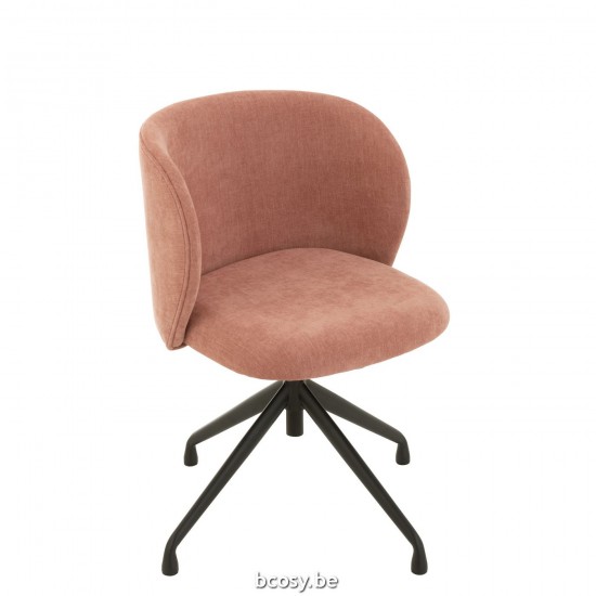 J Line Stoel Turn Up Down Textiel Licht Roze draaistoelen JO35007.