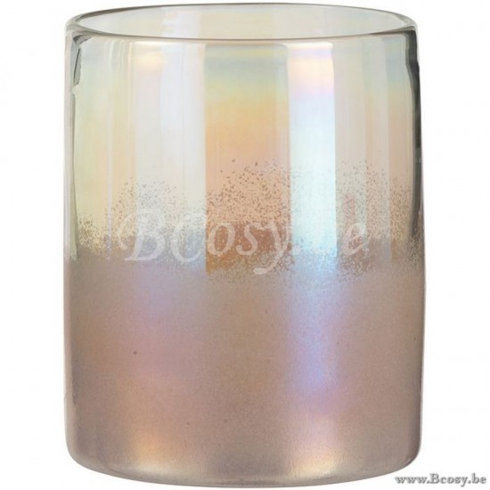 vases Jolipa Jline Vase Rond Haut Verre Rose Small