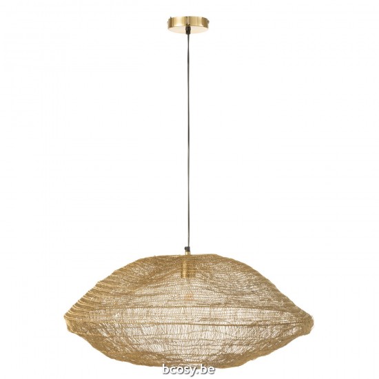 J Line Hanging Lamp Net Metal Gold Suspensions pendant lights Suspended Overhead Lights Lamps.
