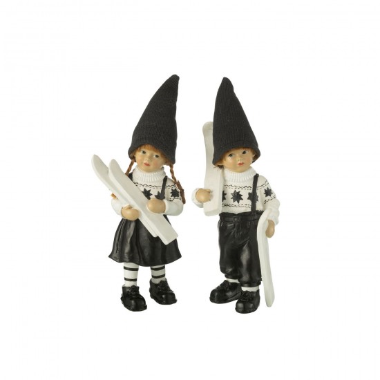 J Line Gens personnes Jolipa Enfants Ski Resin Noir Blanc Large Assortiment De 2.