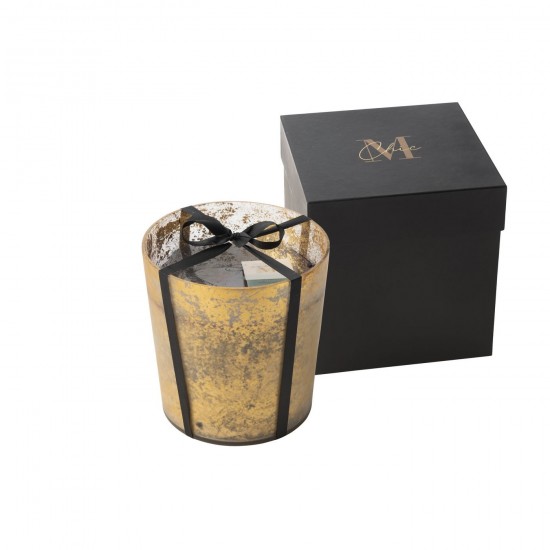 Jline Duftkerze M Chic Glas Gold Schwarz Large 140Stunden aroma kerzen.