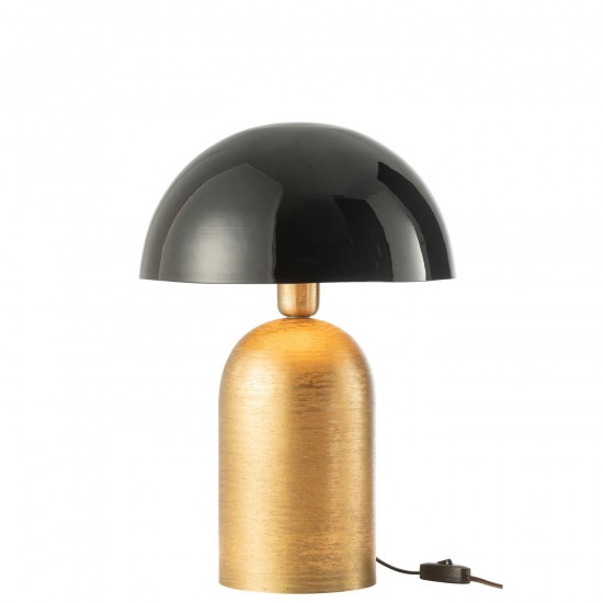 J Line Lampe Mush Metal Gold Black Table Lights.