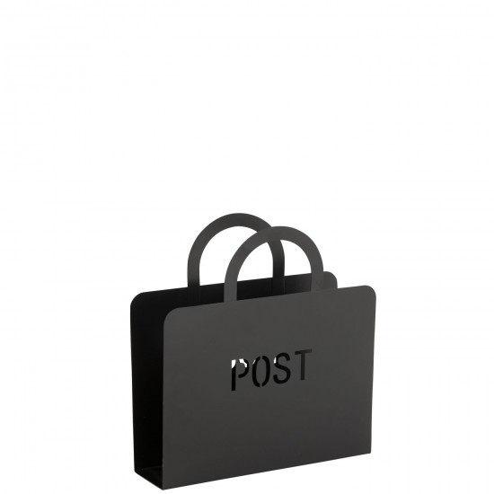 J Line porte revues Jolipa Sac Magazine Metal Noir.