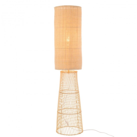 J Line Lamp Room Linen Bamboo Natural Floor lights Standing Floorlamps.