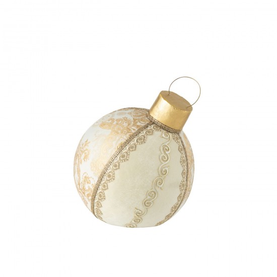 J Line Bauble Decoration Patterns Polyfoam Textile Gold Large objects.