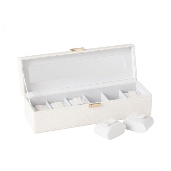 J Line Swatch Box 6 Compartments Artificial Leather White Jewellery holder jewellery holders Jewellery box Jewellery boxes.
