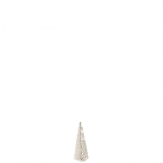 J Line arbres sapins de noel sur pied Jolipa Sapin De Noël Décoratif Paillettes Plastique Blanc Small.