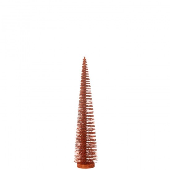 J Line arbres sapins de noel sur pied Jolipa Sapin De Noël Décoratif Paillettes Plastique Cuivre Medium.