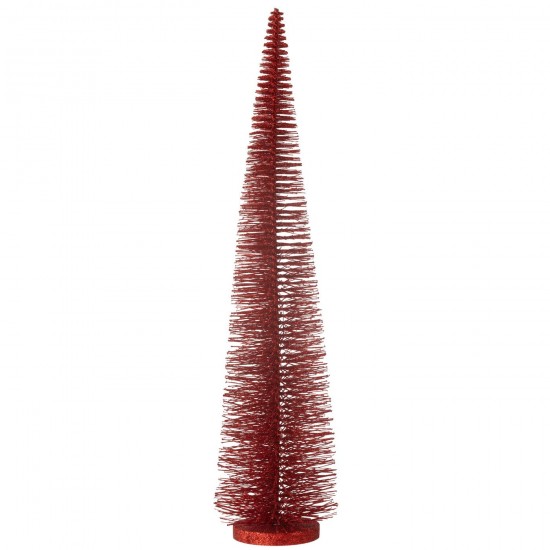 Jline Kerstboom Decoratief Glitter Plastiek Rood Large.