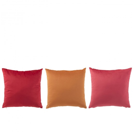Jline Kussen Velvet Oker Roze Assortiment Van 3.