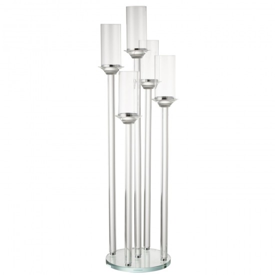 J Line Candle Holder 5 Big Glass Transparent candleholders candle holders candlesticks.