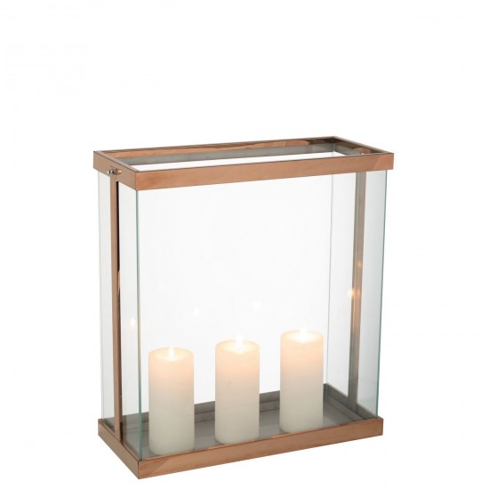 J Line Lantern Rectangular Enma Iron Glass Copper Large lanterns.