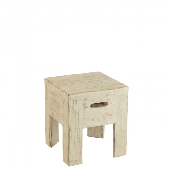 J Line Stool Will Pine Wood White crutches stools.