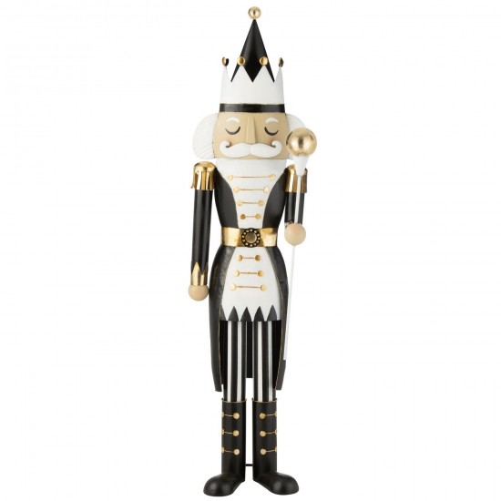J Line Nutcracker Iron Black White Large People.