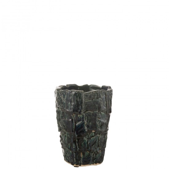 J Line Grands vases Grand vase Vases hauts Vase haut. Jolipa Vase Aoki Ceramique Vert Petrol Small.