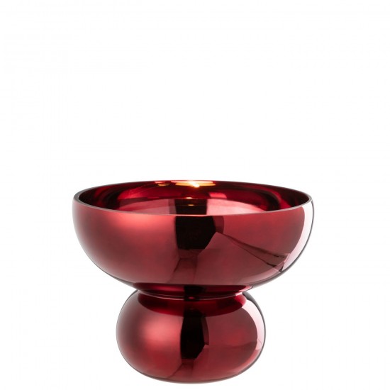 J Line Bowl Rounded Foot Glass Dark Red large vases Tall vases High vases.