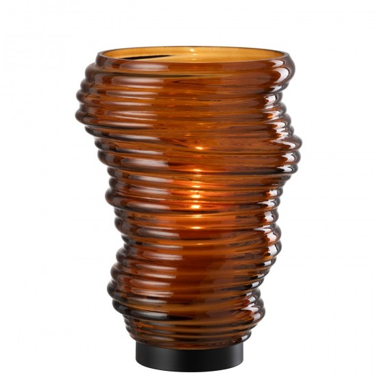 J Line Vaso Tornado Vetro Marrone Large Jarron Tornado Vidrio Marron Large.