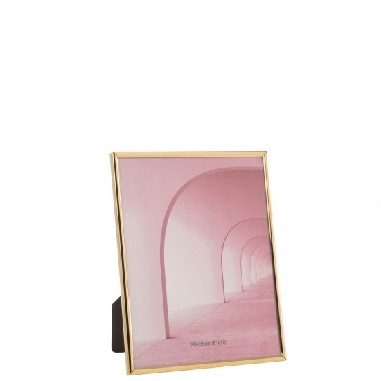 J Line Photo Frame Tracy Steel Shiny Gold Large single photo frames.