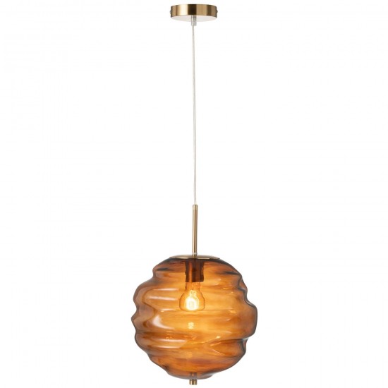 J Line Hanging Lamp Honeycomb Glass Brown Suspensions pendant lights Suspended Overhead Lights Lamps.