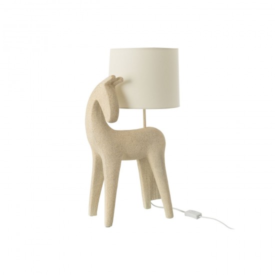 J Line Table Lamp Horse Modern Resin Beige Table Lights.