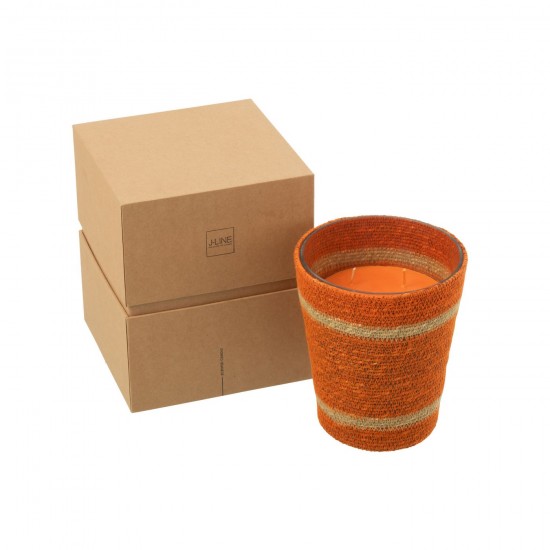 Jline Duftkerze Korb Wachs Orange Large 75 Stunden aroma kerzen.