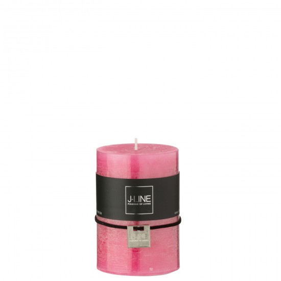 J Line bougies Jolipa Bougie Cylindrique Rose Medium 39H.