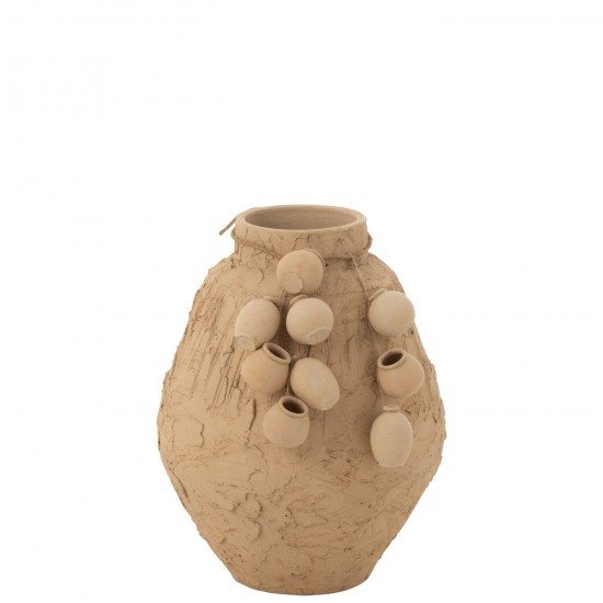 J Line Vase déco Vases déco Jolipa Pot Pendentif Pots Clay Naturel Small.
