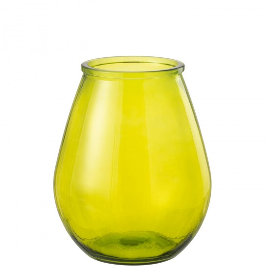 Jline Vase Egg Glass Yellow Large Große Vasen hohe Vasen.