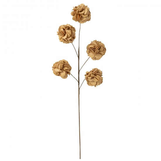 J Line fleurs Jolipa Fleur Branche 5 Pompons Eva Jaune Maïs.