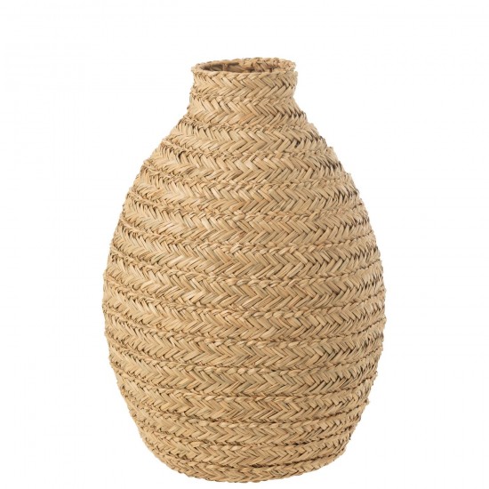 J Line Vase Braided Seagrass Natural Large.