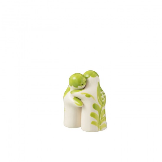 J Line Salt Pepper Granada Ceramic White Green crockery series Dinnerware.