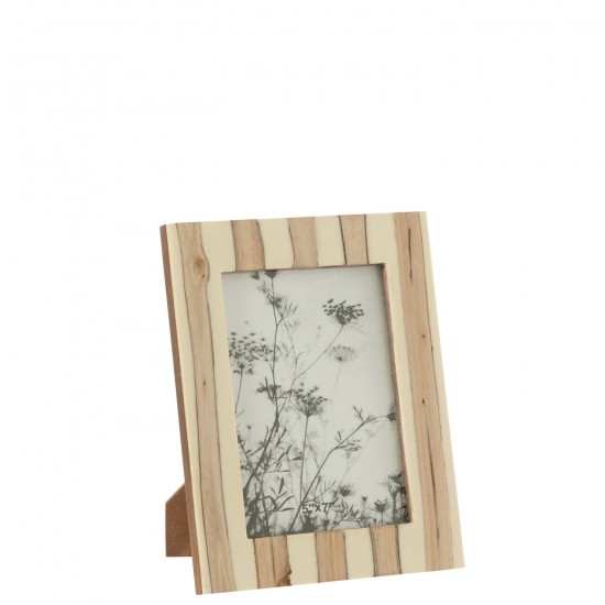 J Line Photo Frame Ibi Mdf White Brown Large photo holder picture frame holders frames.