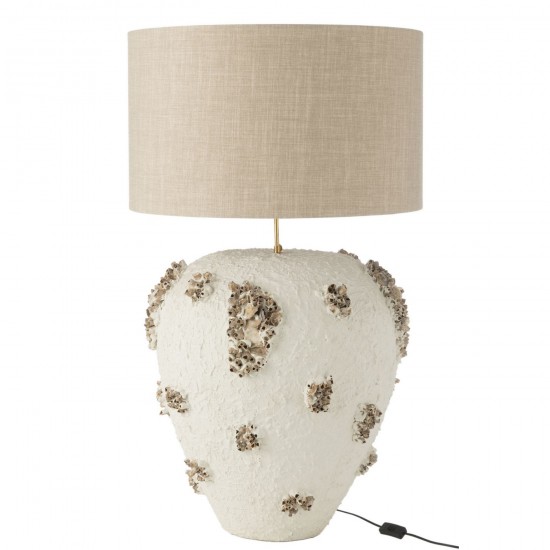 J Line Lamp Shade Jilly Terracotta White Brown Table Lights.