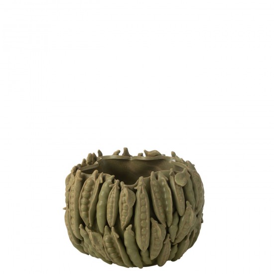J Line vases Jolipa Vase Botanica Petits Pois Large Argile Vert.