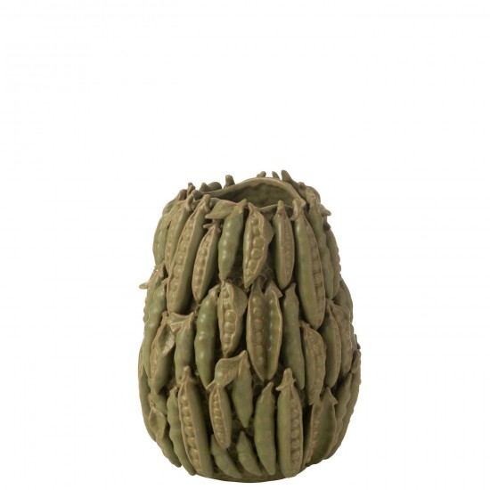 Jline Vaas Botanica Bonen Hoog Klei Groen.