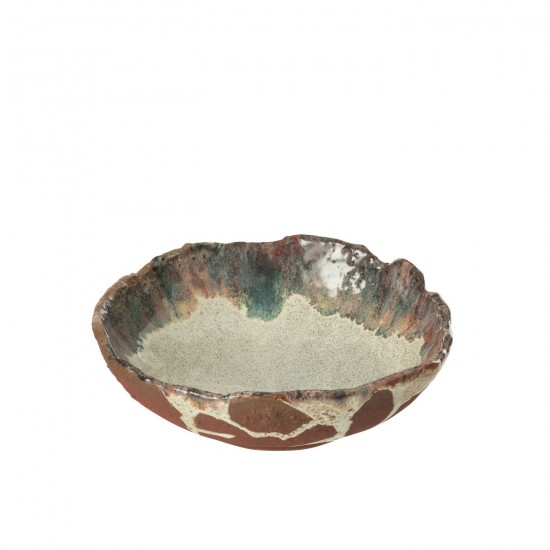 Jline Plateau Decoratief Naga Keramiek Roest Bruin Medium.