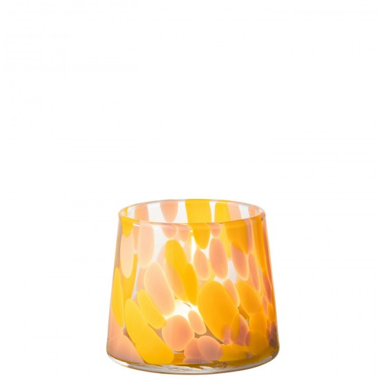 J Line Hurricane Speckles Glass Pink Ochre lanterns hurricanes.