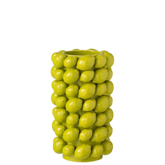 J Line Grands vases Grand vase Vases hauts Vase haut. Jolipa Vase Citron Vert Cover Ceramique Vert.
