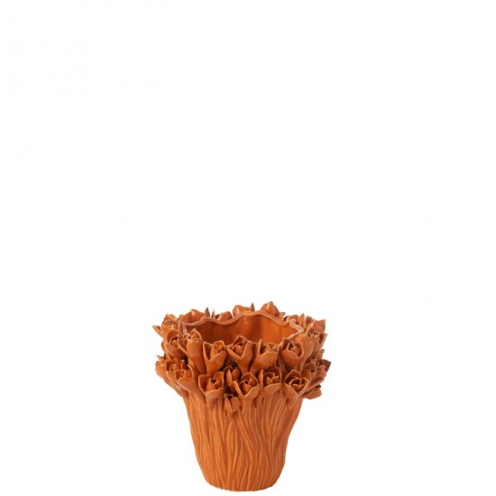 J Line Grands vases Grand vase Vases hauts Vase haut. Jolipa Vase Ambrosia Ceramique Orange Small.