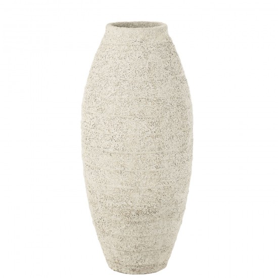 Jline Vase Antique Cement White Large.