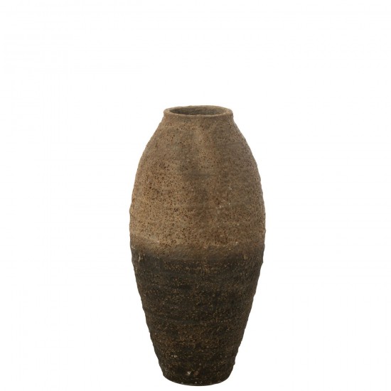 J Line Vases Jolipa Vase Antique Cement Brown Black Small.