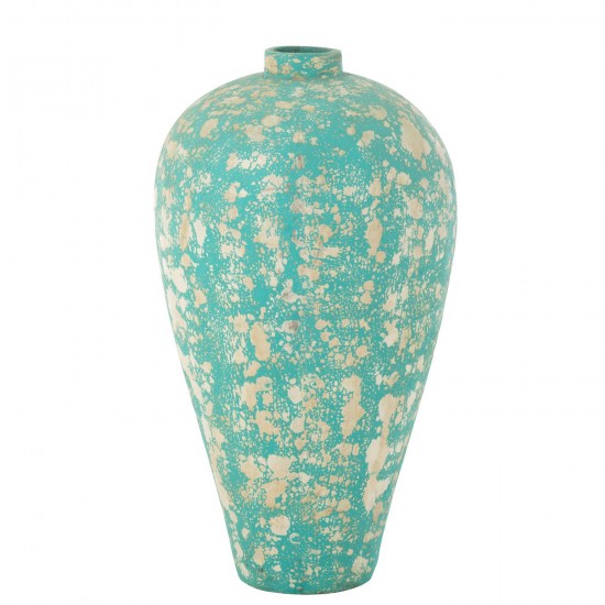 Jline Vase Pot Antique Cement Azur.
