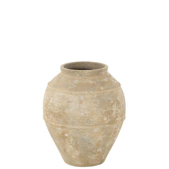 J Line cachepots de fleur Jolipa Flowerpot Antique Cement Beige Medium.