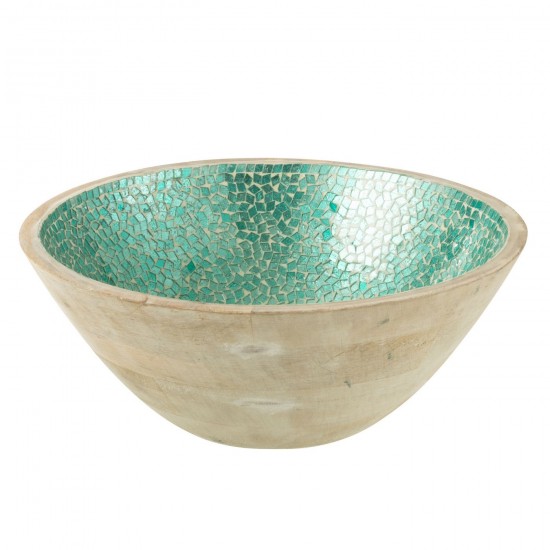 J Line Bowl Mosaic Mango Wd Green L bowls.