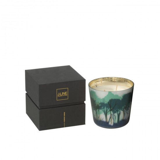 Jline Geurkaars Noa Bos Soja Groen Goudkleurig Small 50U.