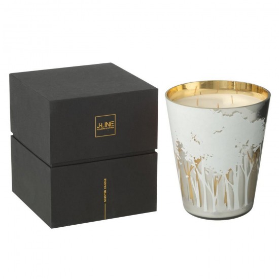 J Line Scented Candle Noa Forest Soya White Gold Colored Large 95H scented candles.