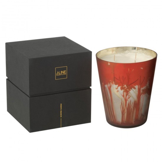 J Line Scented Candle Noa Forest Soya Red Gold Colored Large 95H scented candles.